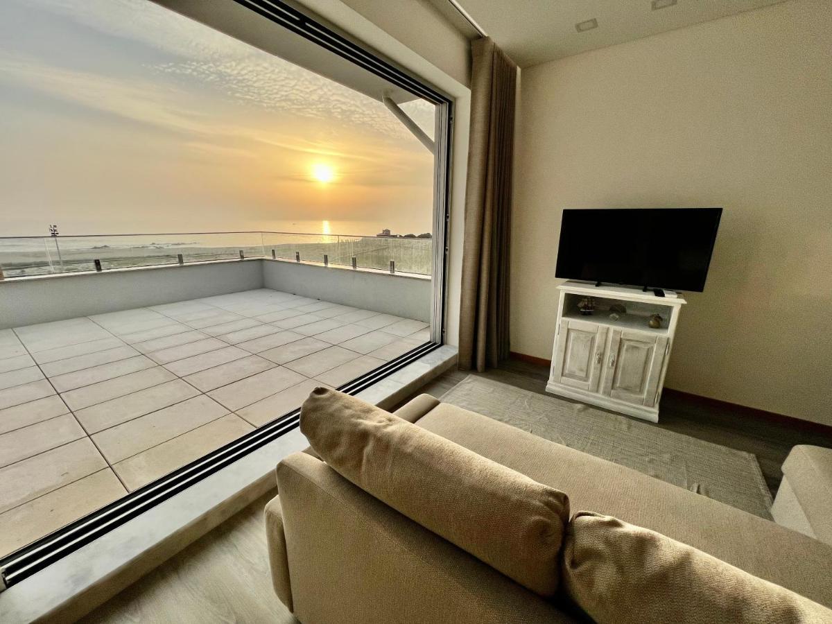 Povoa De Varzim-Sleeps4-Beachfront-Ac-Parking Buitenkant foto